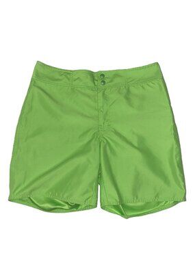 LLBean Swim Shorts Green Womens Size 10 Retro Y2K Beach Sporty Summer Fit